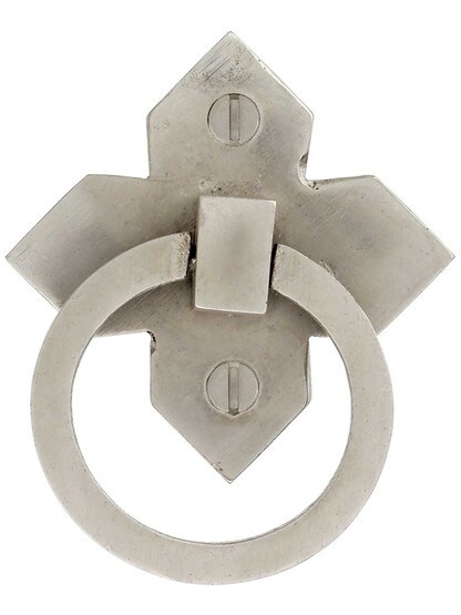 Cut Square Bronze Ring Pull in White Bronze.